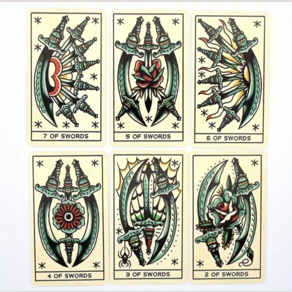 The Literary Witches Oracle Cards Tattoo Tarot Cards 78 Card Deck - Picture 5 of 7